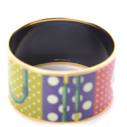Hermes Enamel Printed Extra Wide Clic Clac A Pois Bracelet 70 Multicolor 5 of 7