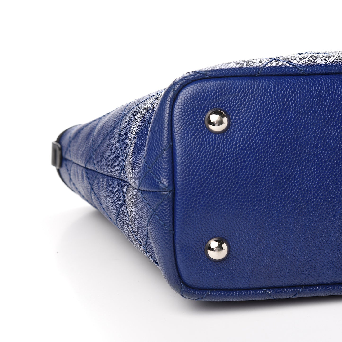 Grained Calfskin Shopping Fever Tote Blue