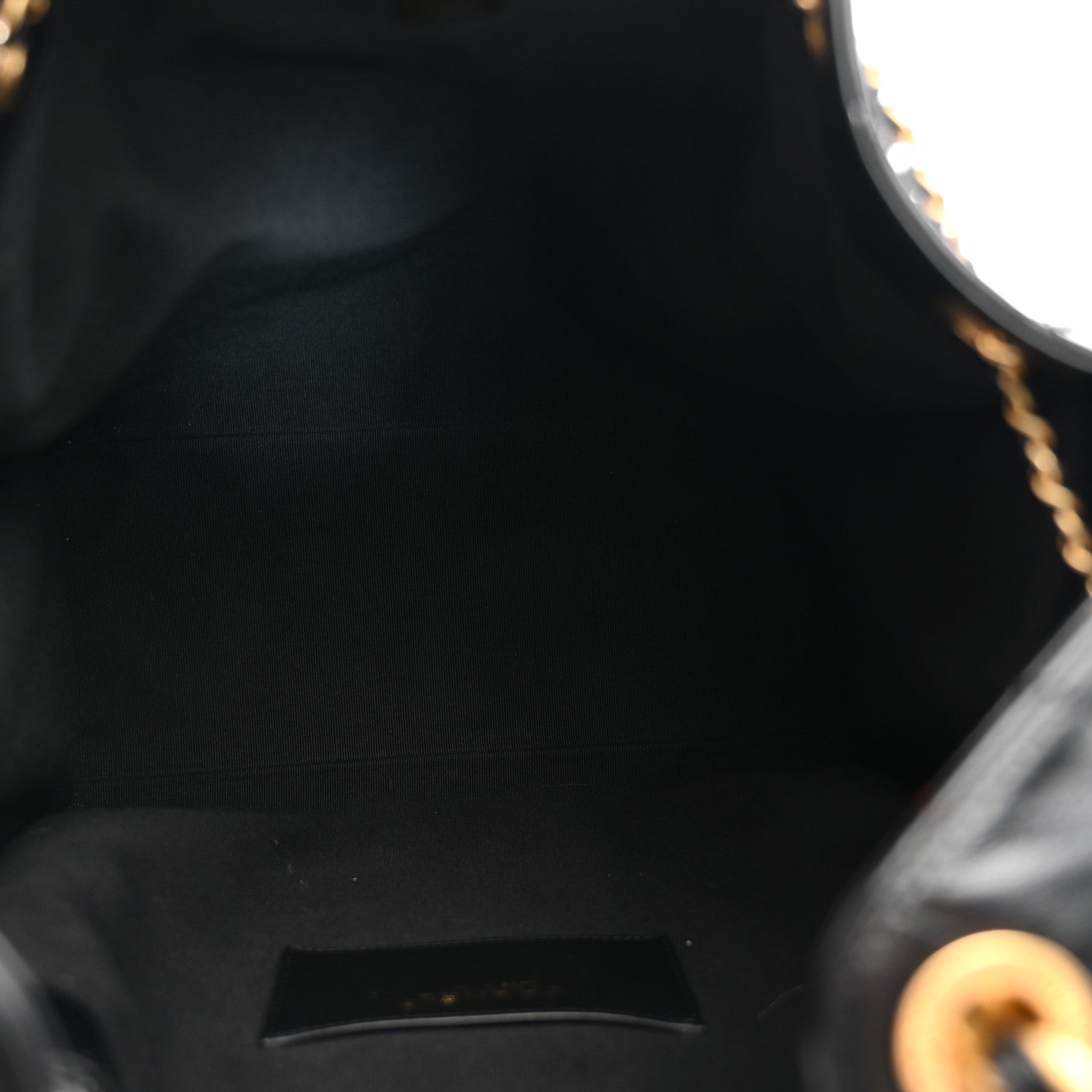 Chanel Shiny Crumpled Calfskin Quilted Medium Chanel 25 Handbag Black 5 of 10