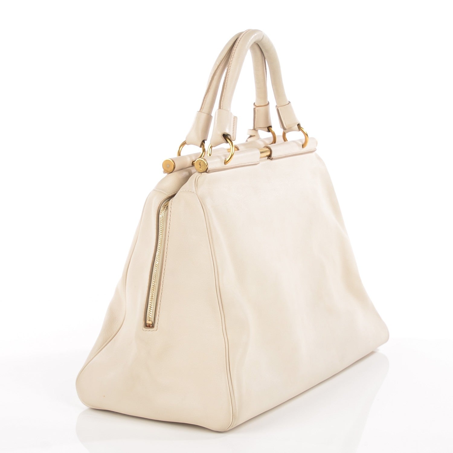 Saint Laurent Calfskin Large Majorelle White 3 of 10