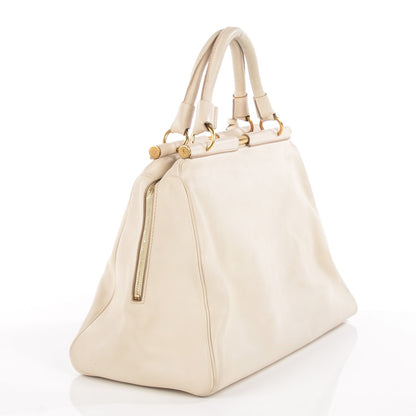 Saint Laurent Calfskin Large Majorelle White 3 of 10