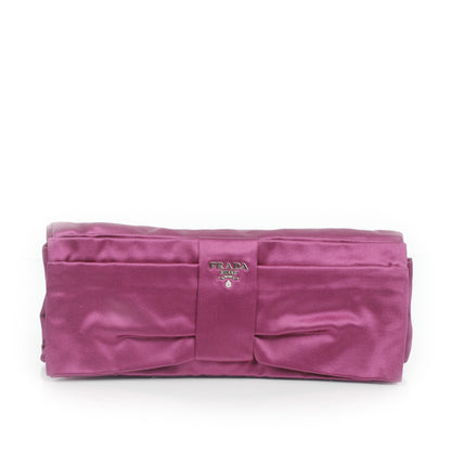 Prada Satin Bow Clutch 1 of 9