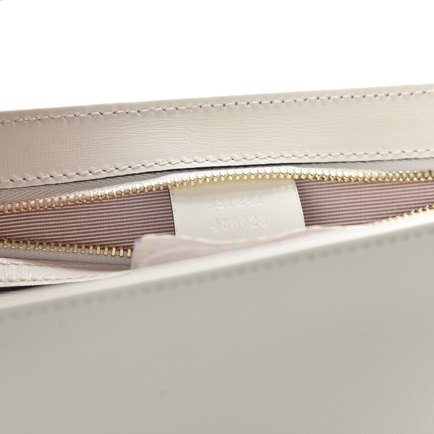 Gucci Vitello Palmellato Lux Crystal Medium Rajah Shoulder Bag Mystic White Multicolor 7 of 11