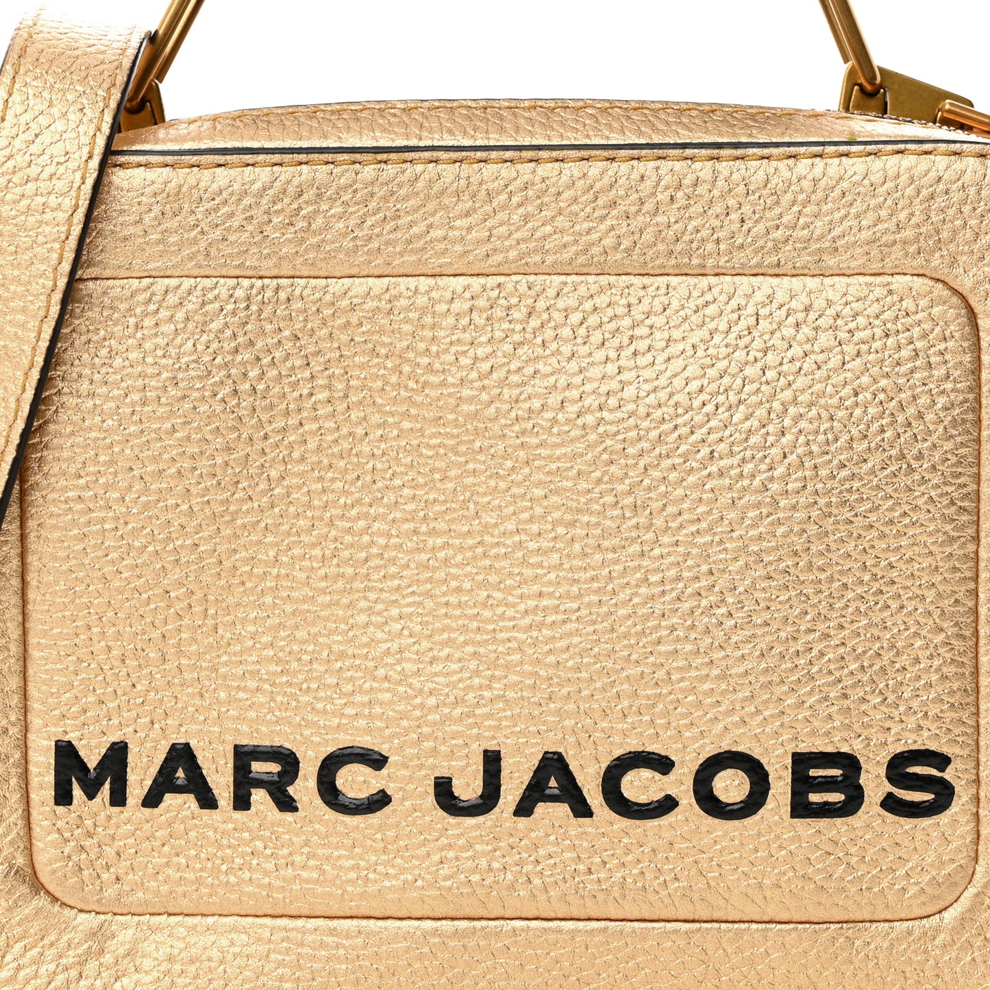 Metallic Calfskin The Box 20 Crossbody Gold