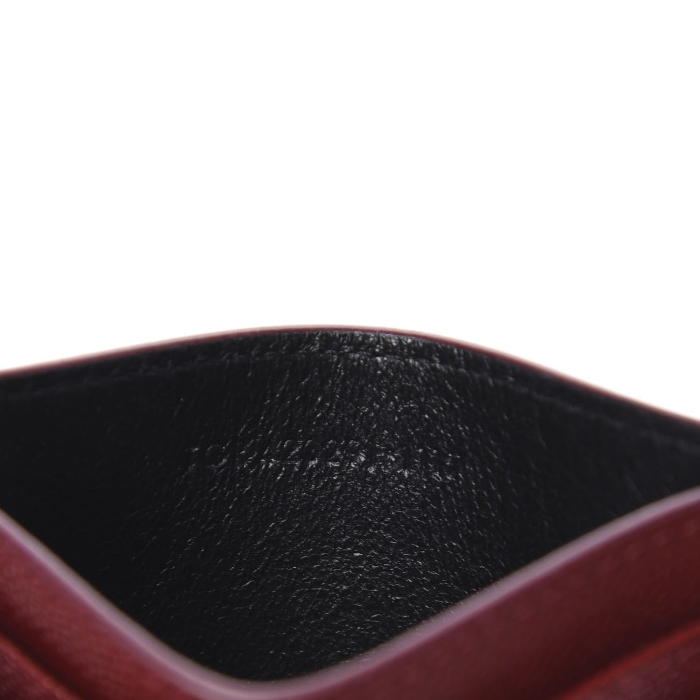 Grain De Poudre Matelasse Chevron Monogram Credit Card Case Palissandre