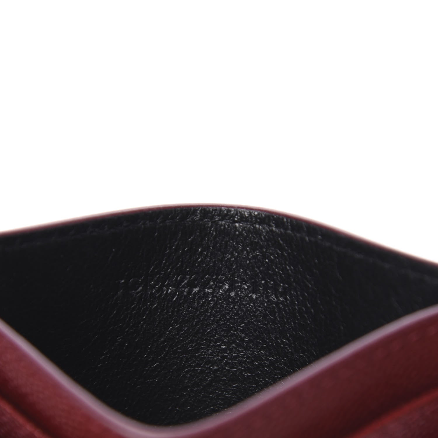 Saint Laurent Grain De Poudre Matelasse Chevron Monogram Credit Card Case Palissandre 7 of 8