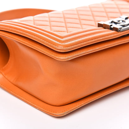 Chanel Lambskin Quilted Medium Boy Flap Orange 8 of 16