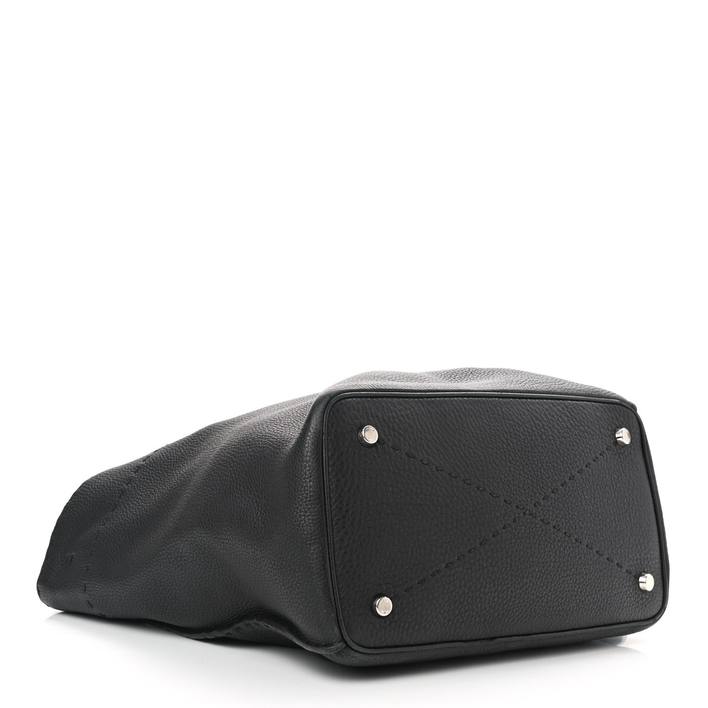 Cuoio Romano Selleria Large Anna Bucket Bag Black