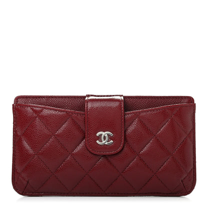 Chanel Caviar Quilted Phone Holder Wallet on Removable Chain Insert Red 1 of 6