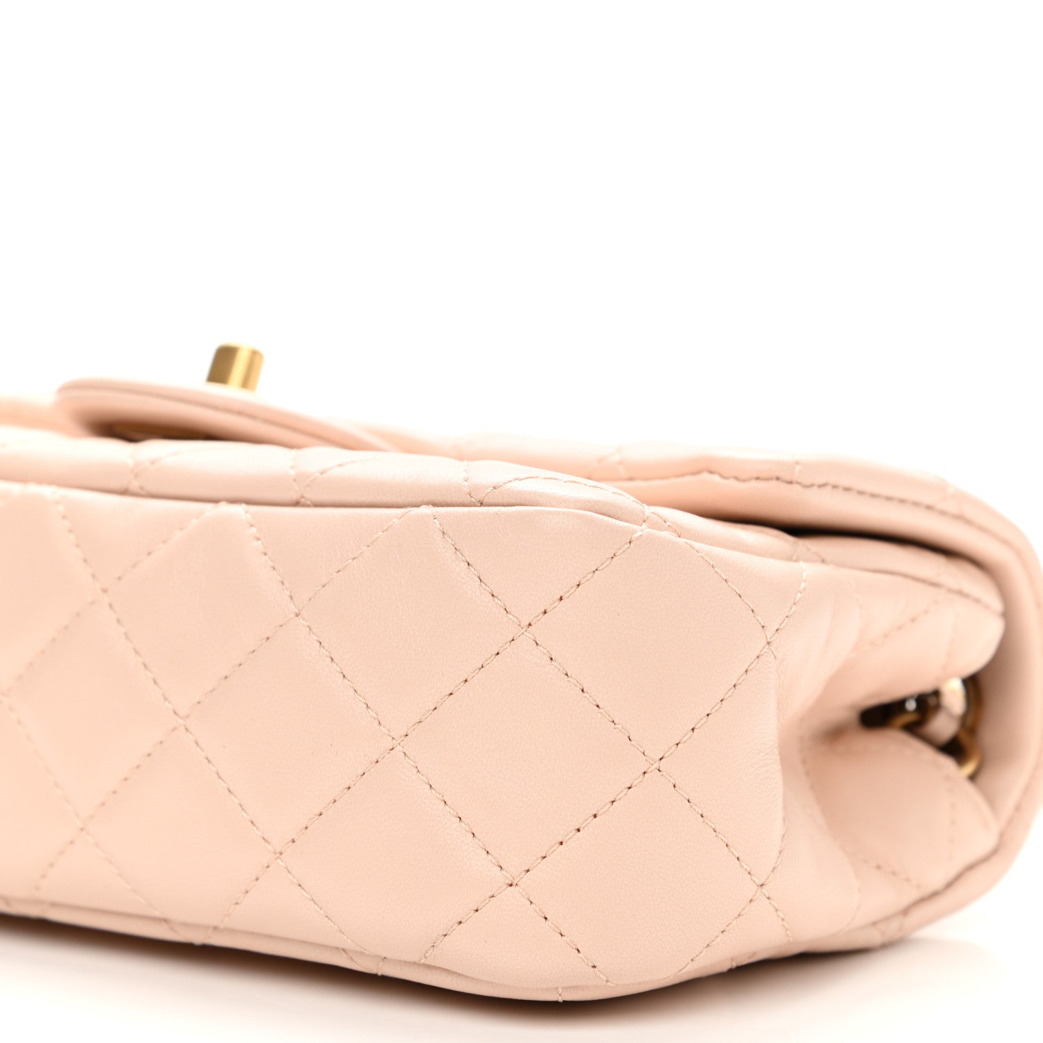 Chanel Lambskin Quilted Mini Rectangular Pearl Crush Flap Light Beige 10 of 11