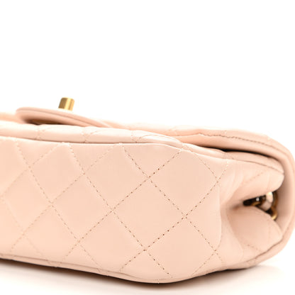 Chanel Lambskin Quilted Mini Rectangular Pearl Crush Flap Light Beige 10 of 11