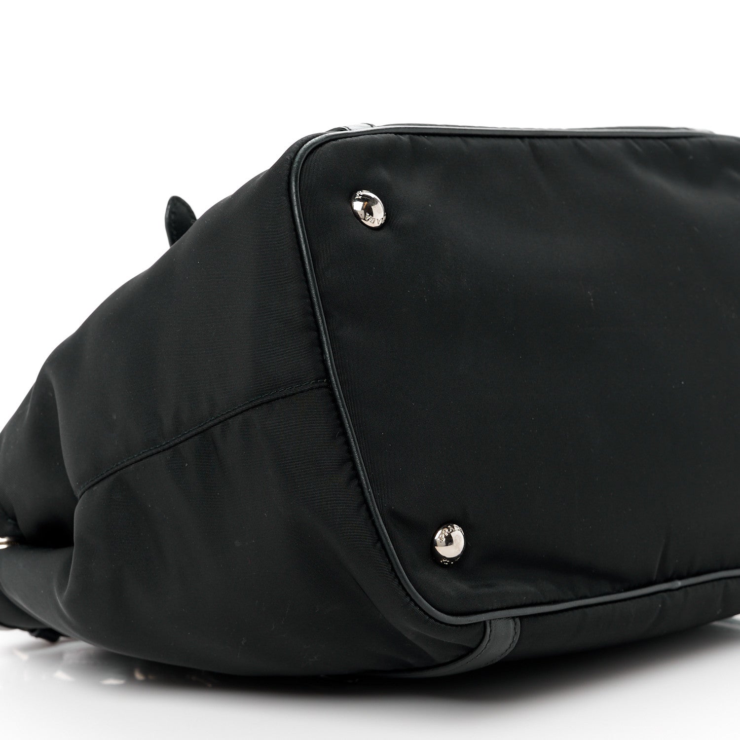Prada Tessuto Nylon Soft Calf Tote Black 10 of 11