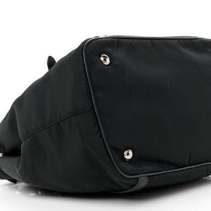 Prada Tessuto Nylon Soft Calf Tote Black 10 of 11