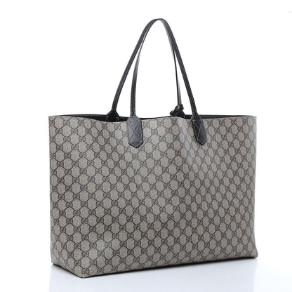 Gucci GG Supreme Monogram Large Reversible Tote Beige Black 4 of 19