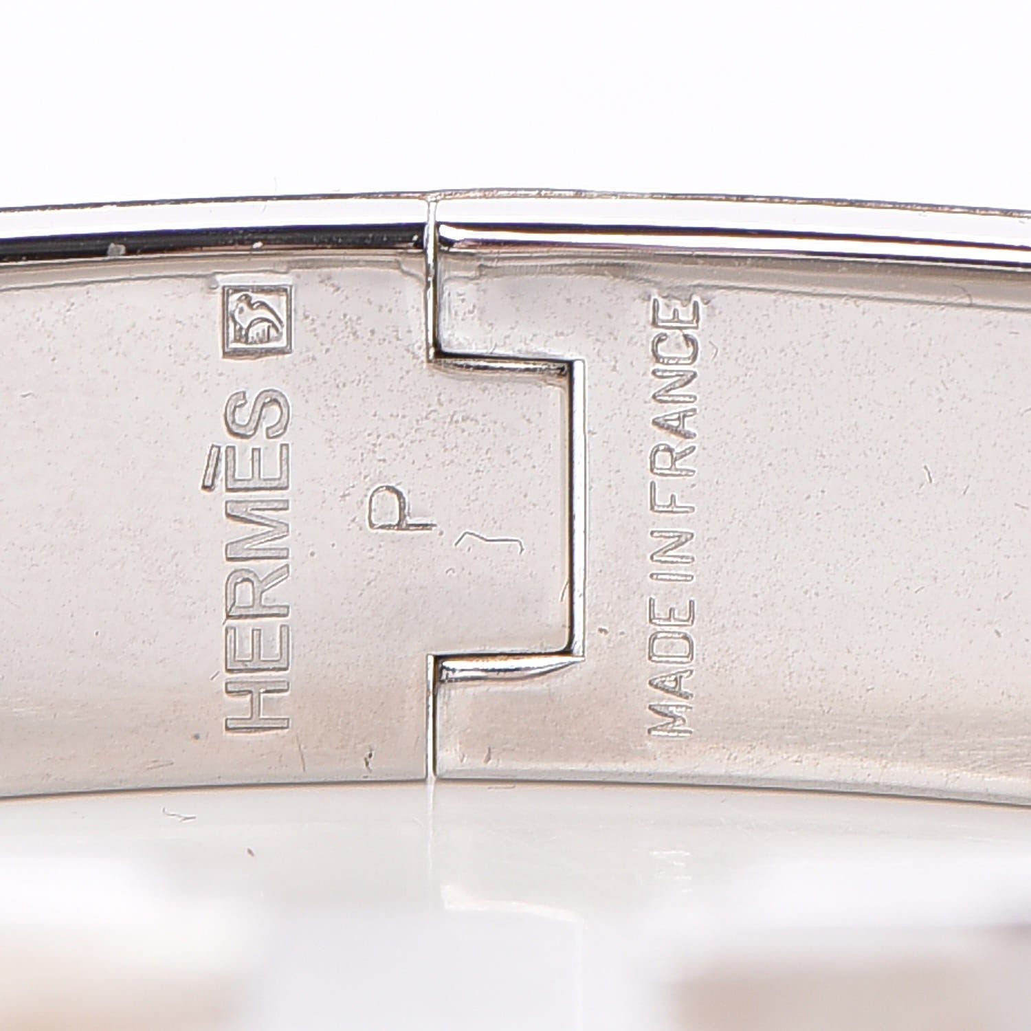 Hermes Enamel Narrow Clic Clac H Bracelet PM White 4 of 5