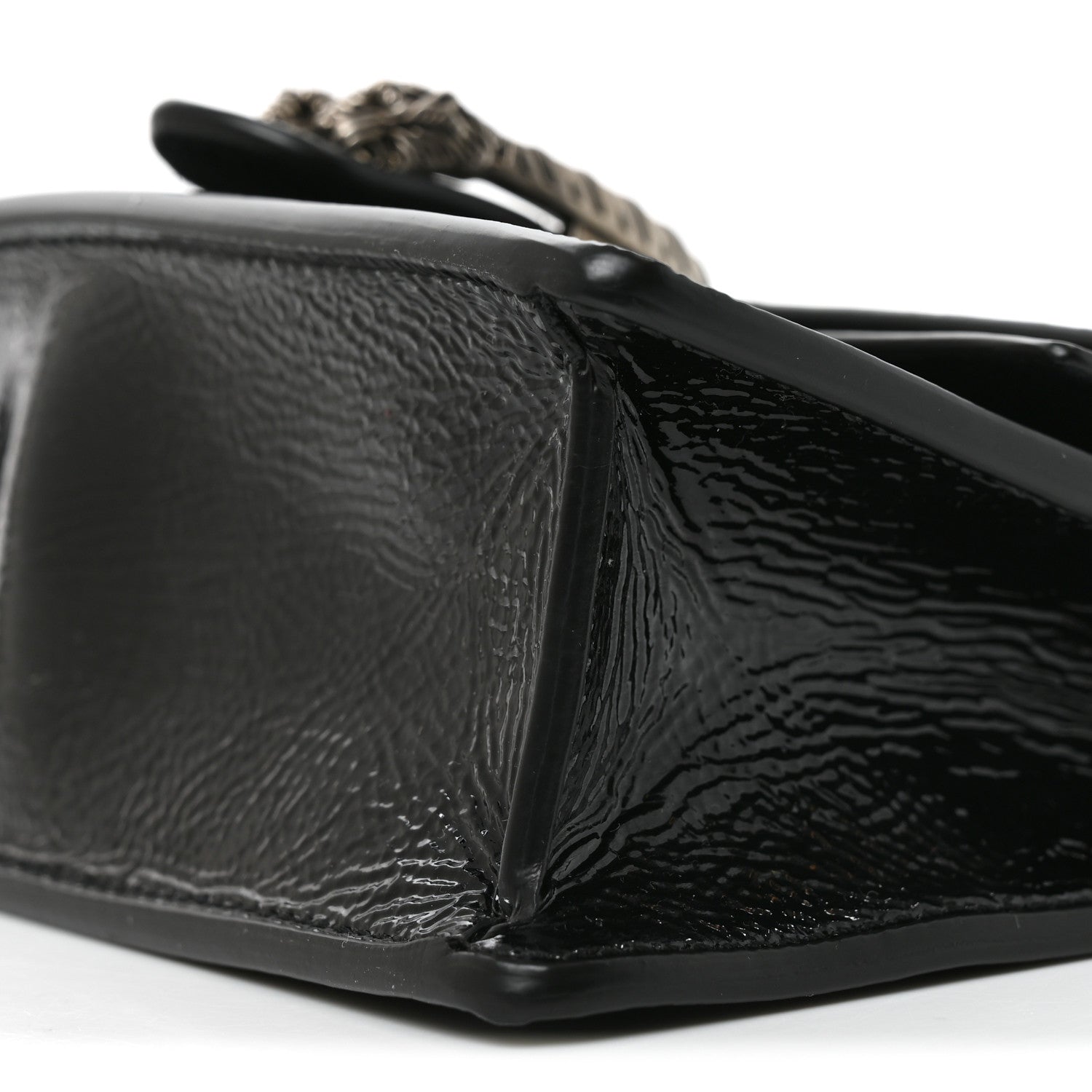Gucci Crinkled Patent Mini Dionysus Shoulder Bag Black 10 of 10