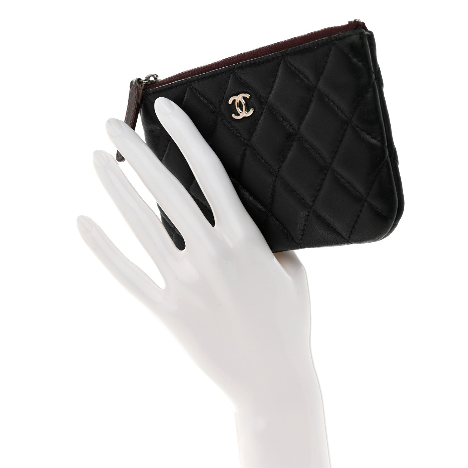 Chanel Lambskin Quilted Small Cosmetic Case Black 2 of 11