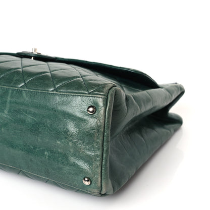 Chanel Glazed Calfskin Quilted Large CC Delivery Tote Green 9 of 11