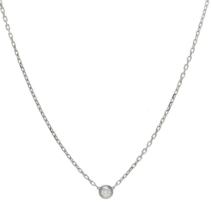 Cartier 18K White Gold Diamond SM D'Amour Pendant Necklace 1 of 5