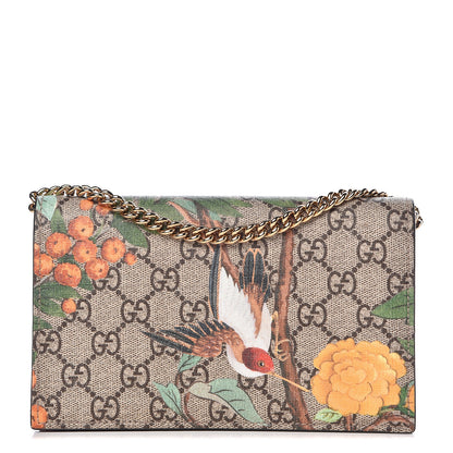 Gucci GG Supreme Monogram Tian Chain Wallet Beige Multicolor Red 1 of 10