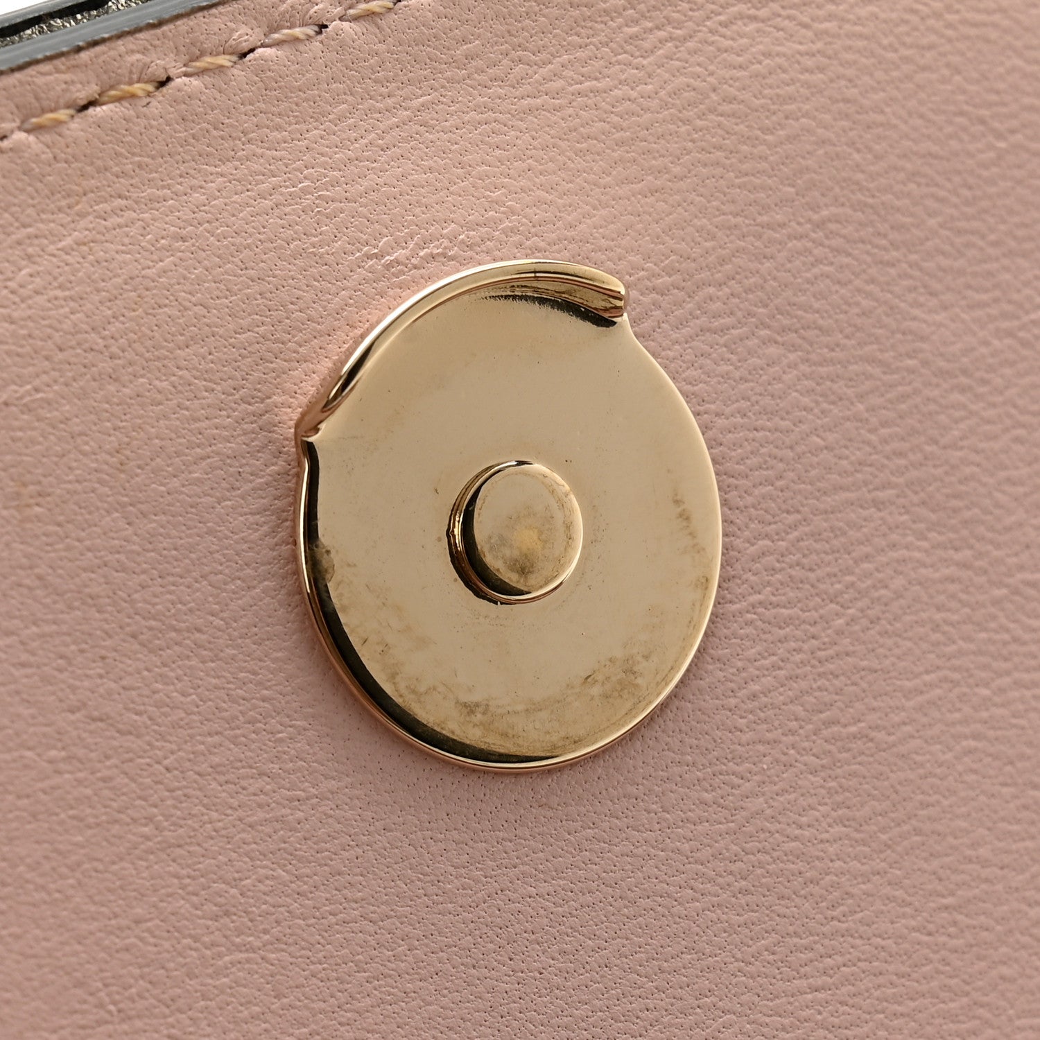 Valentino Garavani Metallic Calfskin Rockstud Side Slip Wristlet Clutch Gold 9 of 9