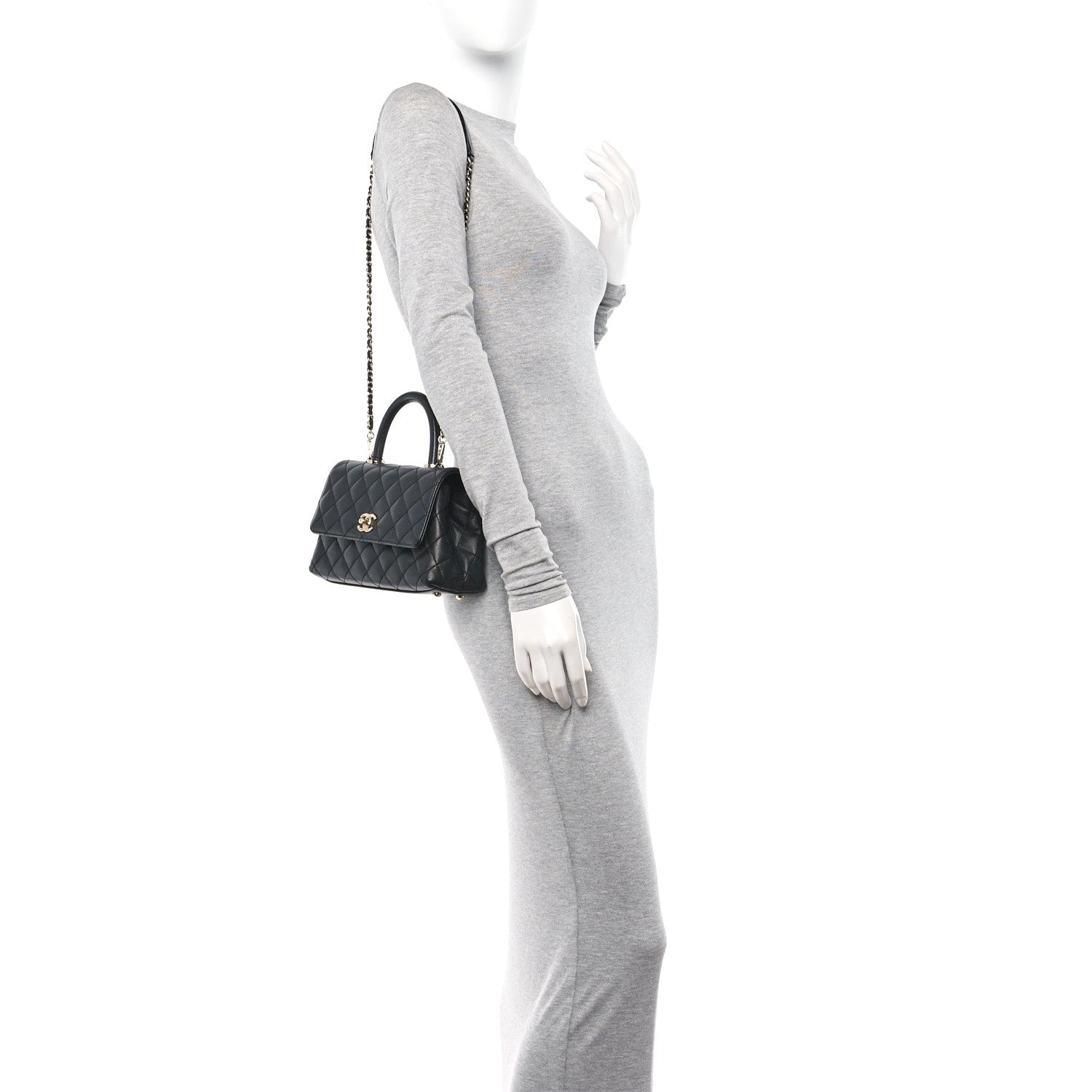 Chanel Caviar Quilted Mini Coco Handle Flap Black 2 of 12