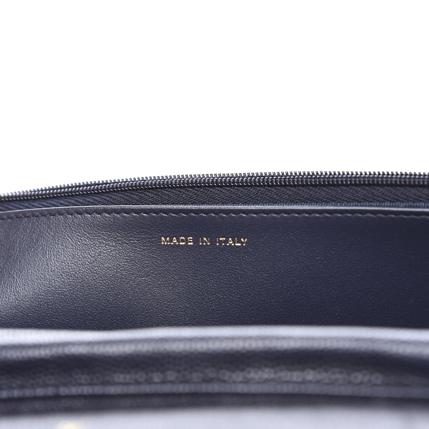 Caviar Quilted Wallet On Chain WOC Navy Blue