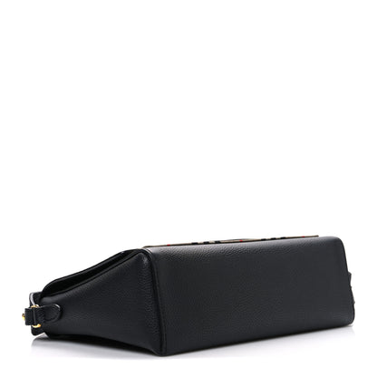 Burberry Grainy Calfskin Vintage Check Note Crossbody Bag Black 4 of 9