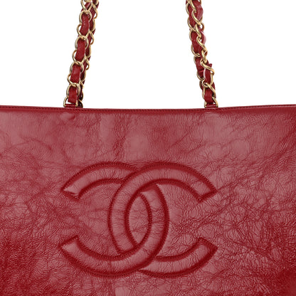 Chanel Shiny Aged Calfskin Shopping Bag Red 8 of 15