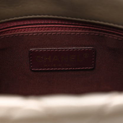 Chanel Lambskin Quilted Tri-Color Small Double Flap Black Taupe Brown 6 of 10