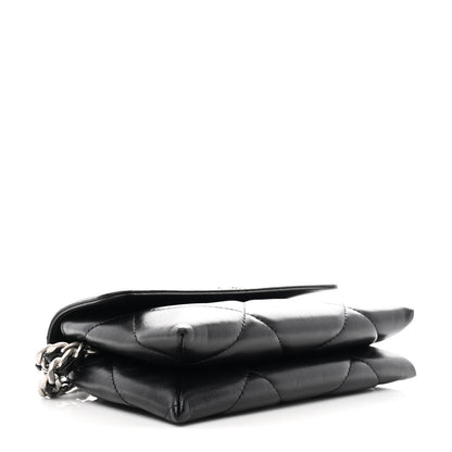 Chanel Lambskin Quilted Chanel 19 Flap Clutch Black 4 of 11