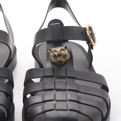 Gucci Rubber Mens Buckle Strap Sandals 8 Black 8 of 11