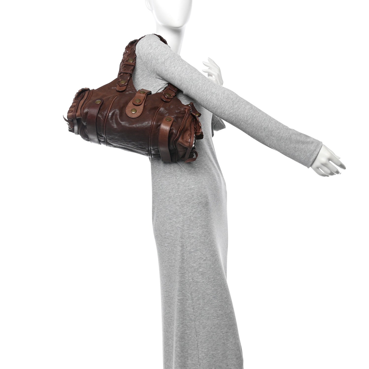Chloe Calfskin Silverado Shoulder Bag Chocolate 2 of 10