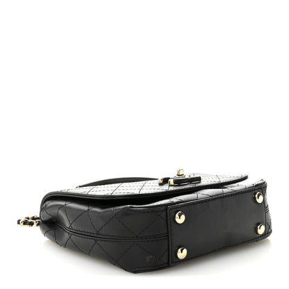 Chanel Calfskin Stitched Small Covered CC Flap Bag Black 7 of 21