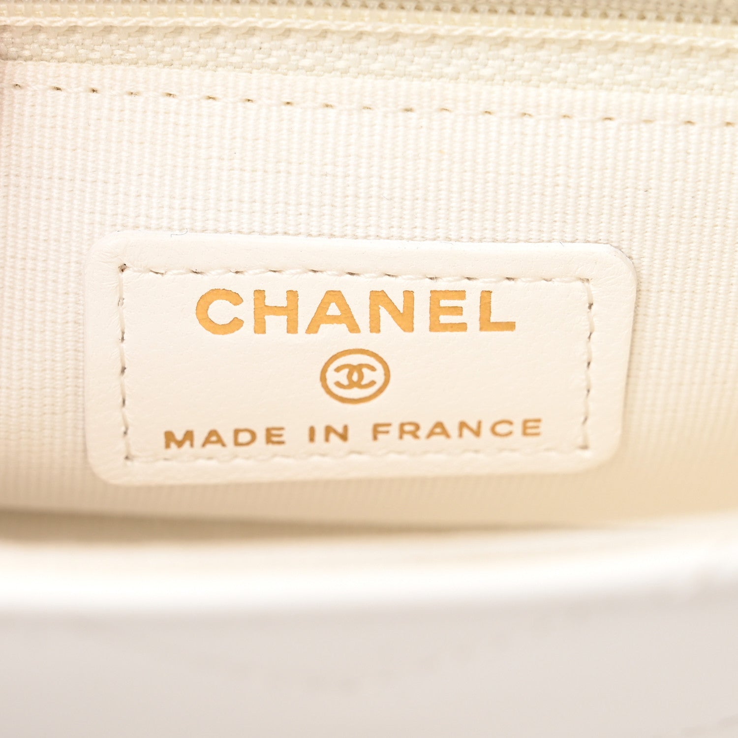 Chanel Lambskin Chevron Stitched Flap White Black 5 of 9