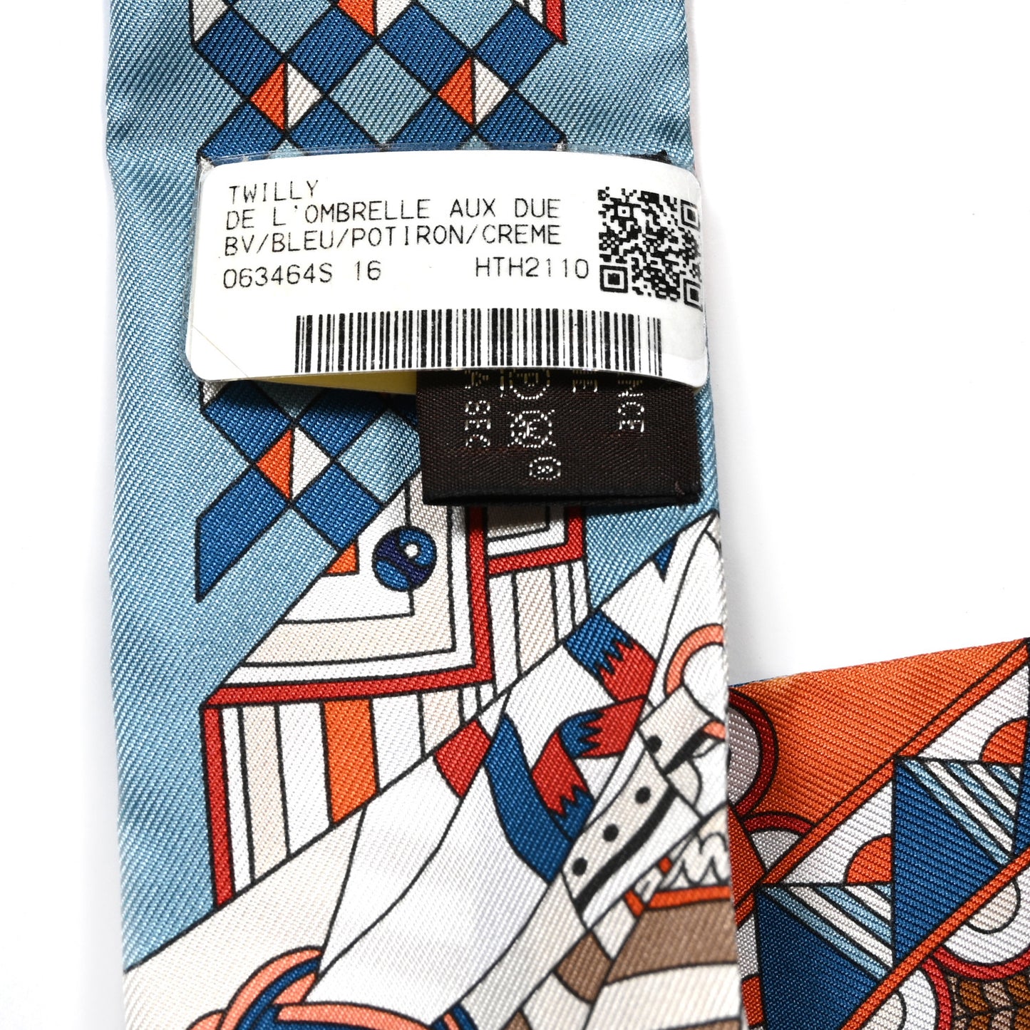Silk De l'Ombrelle Aux Duels Twilly Bleu Potiron Creme