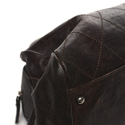 Chanel Caviar Quilted Bowler Tote Brown 9 of 15