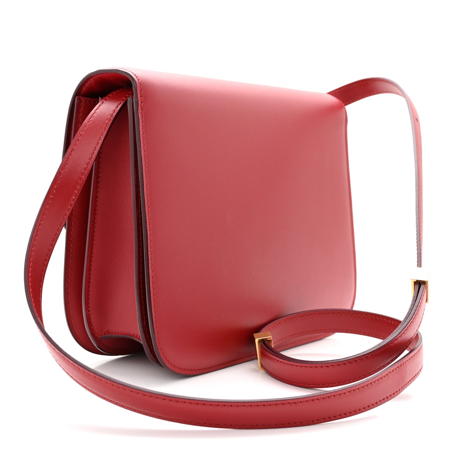 Box Calfskin Medium Classic Box Flap Bag Red