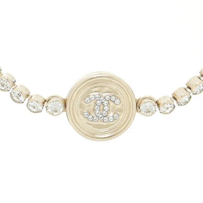 Chanel Crystal CC Chain Short Necklace Gold 4 of 6