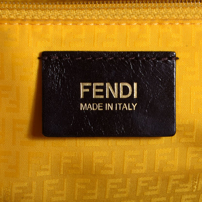 Fendi Zucca Spalmati Small Roll Tote Tobacco Giallo 6 of 10