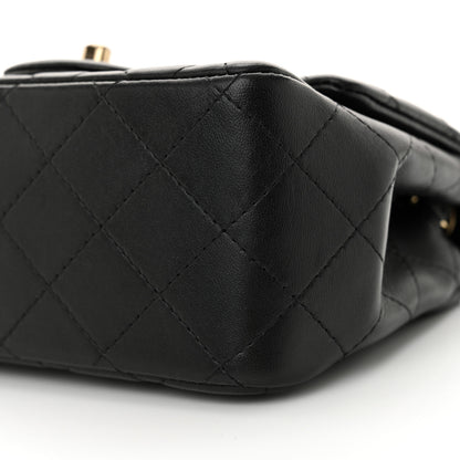 Chanel Lambskin Quilted Mini Square Flap Black 10 of 12