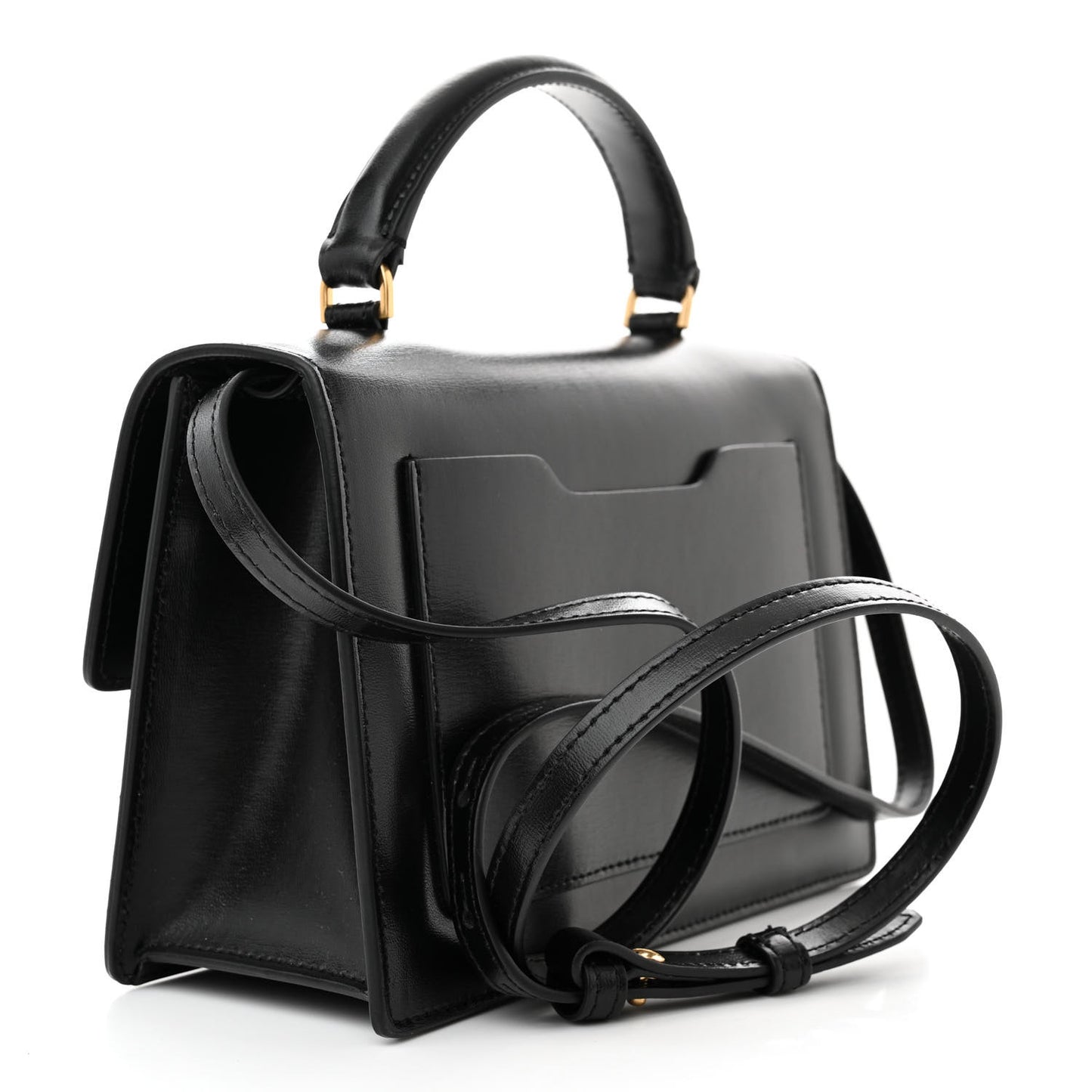 Calfskin Jitney 1.4 Top Handle Bag Black