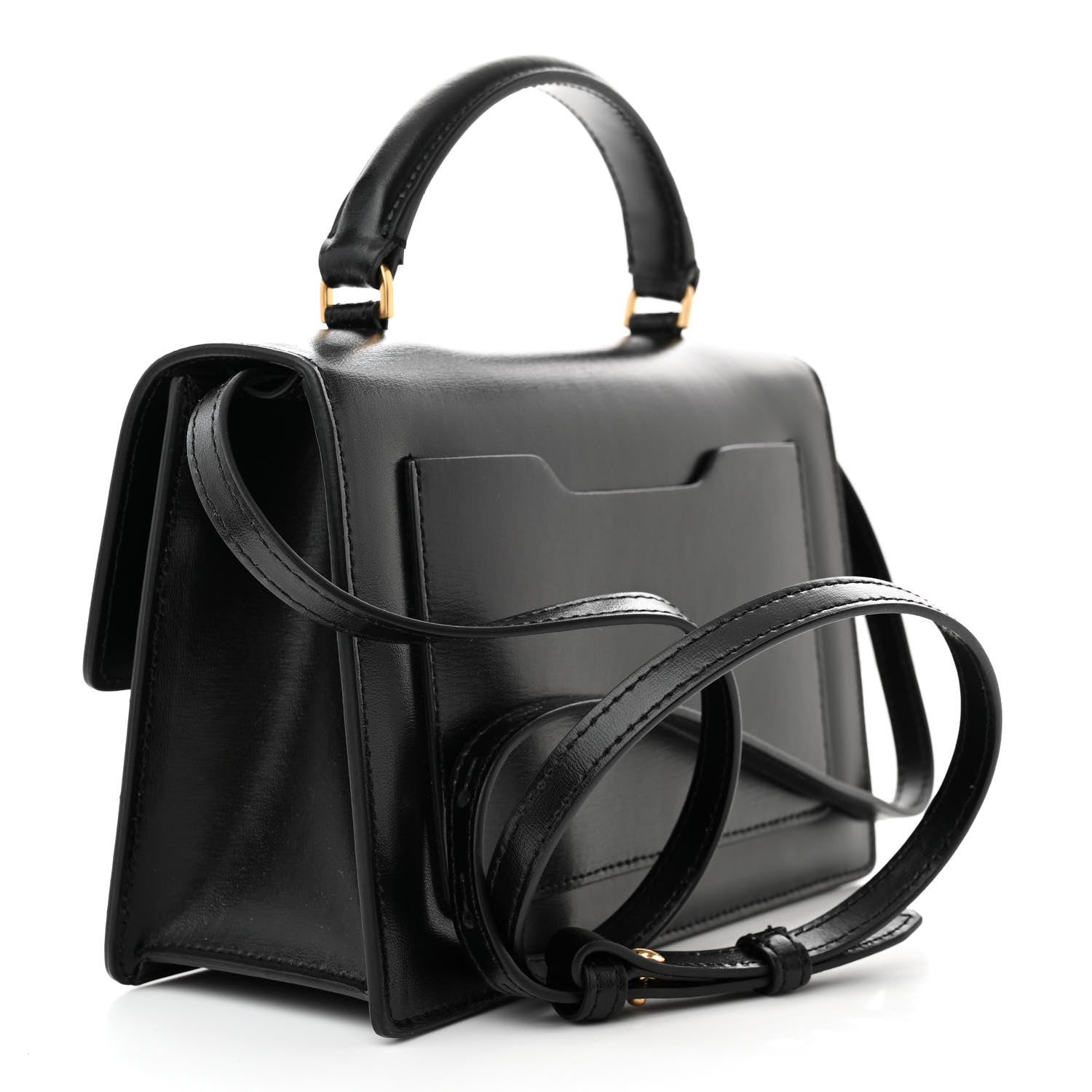 Off-White Calfskin Jitney 1.4 Top Handle Bag Black 3 of 9
