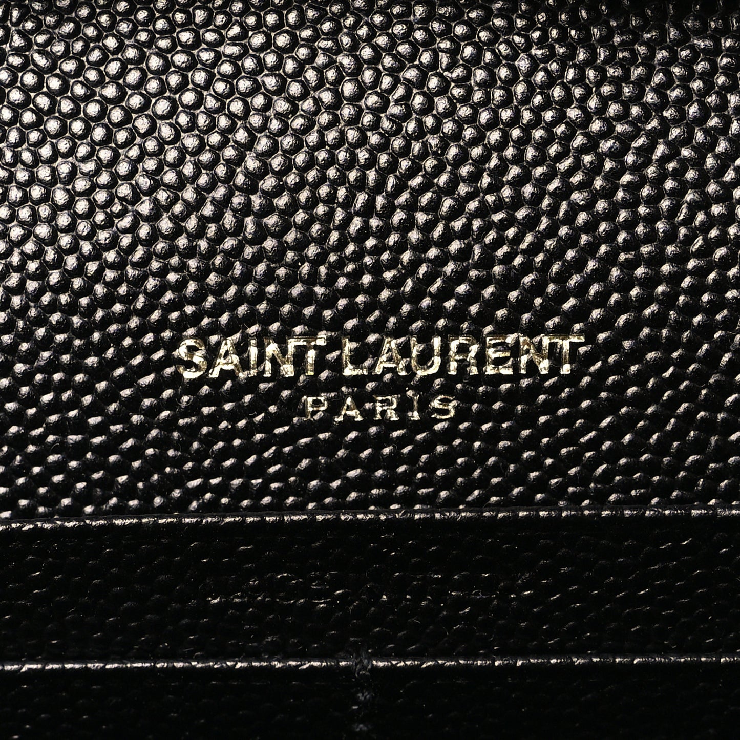 Grain De Poudre Matelasse Chevron Monogram Chain Wallet Black