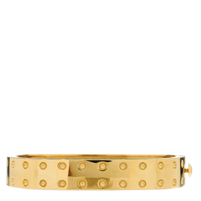 Roberto Coin 18K Yellow Gold Diamond Pois Moi 2 Row Bangle Bracelet 2 of 3