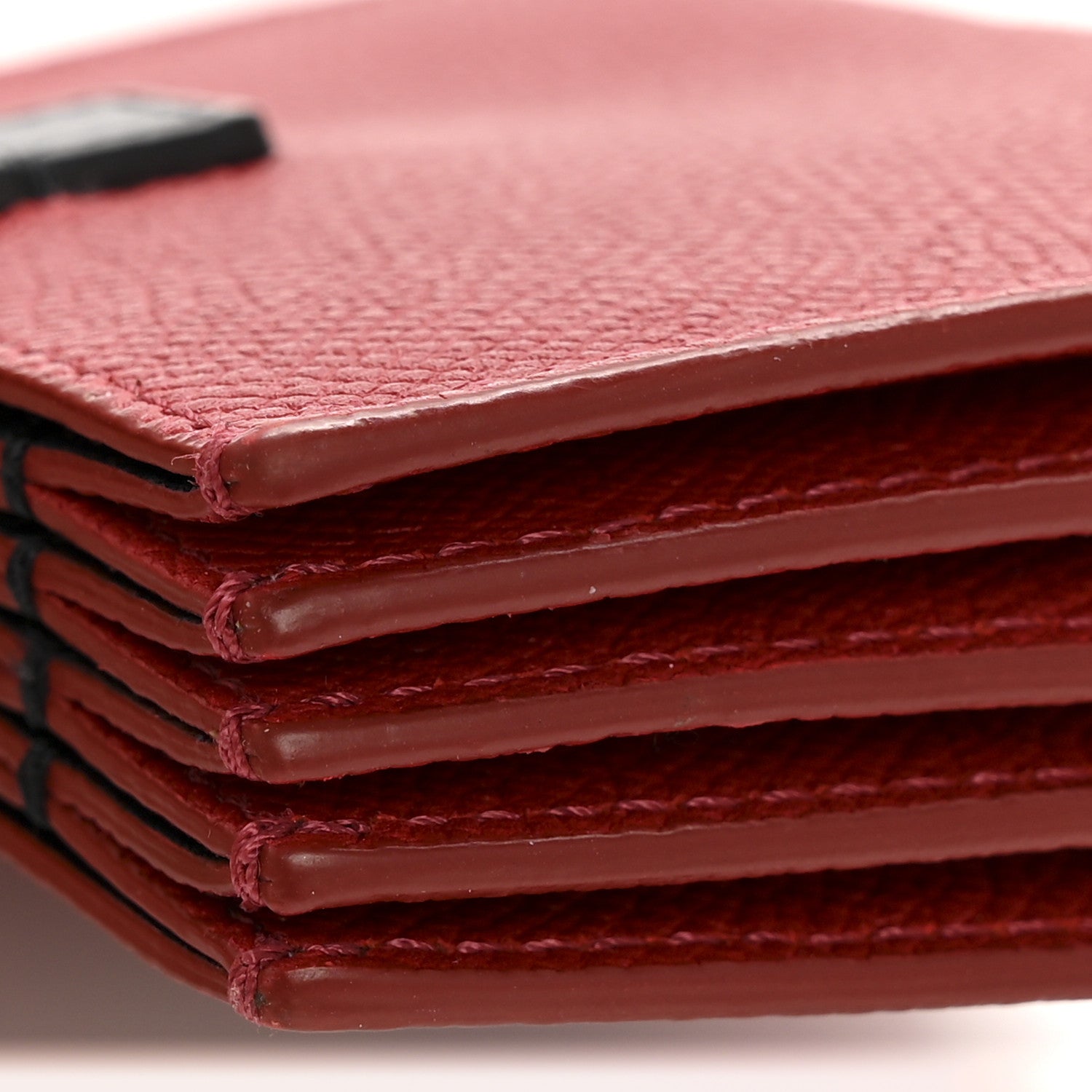 Celine Grained Shiny Calfskin Accordion Card Holder Coquelicot 8 of 8