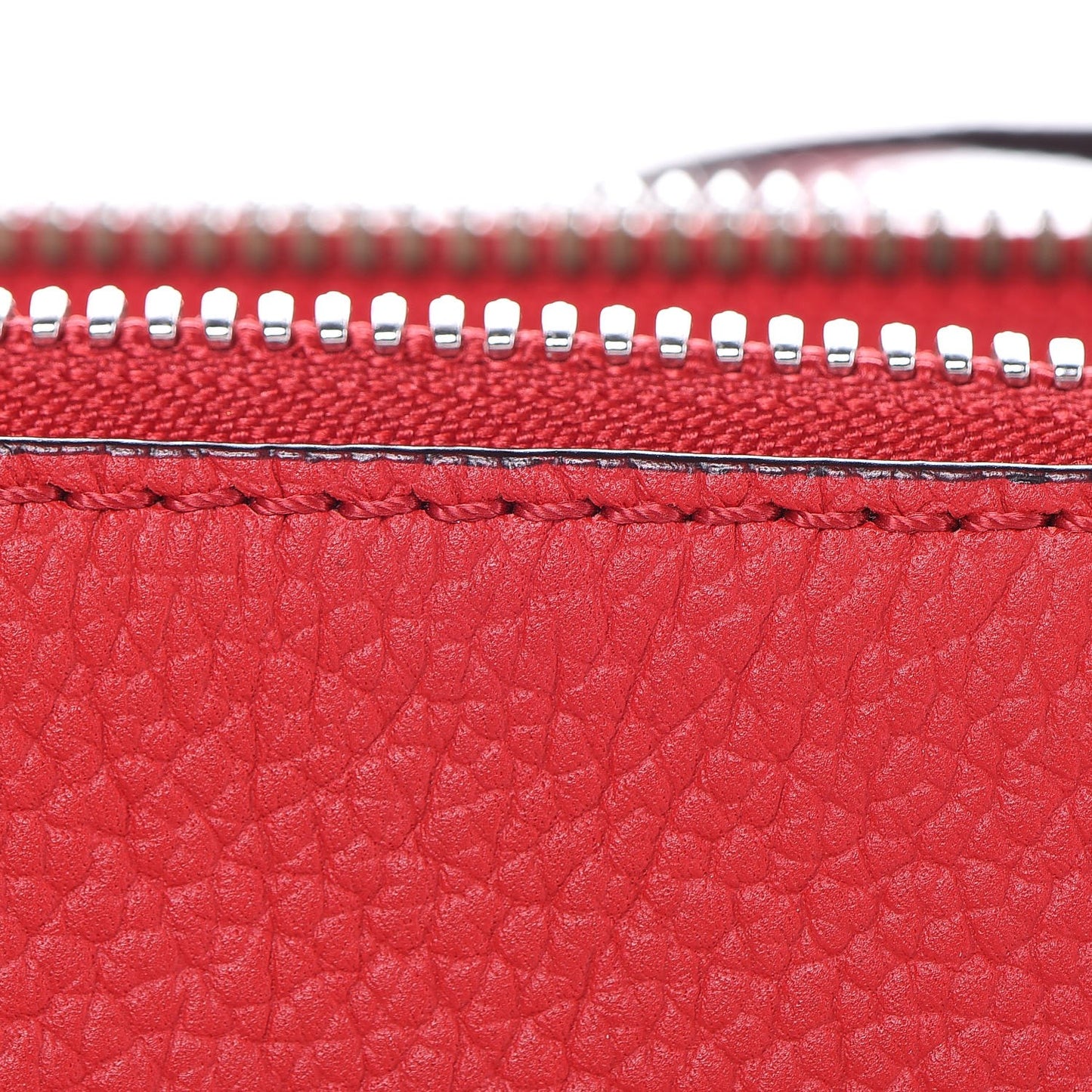 Grained Calfskin Milla Double Crossbody Bag Ruby Red