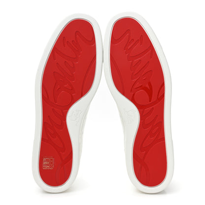 Christian Louboutin Calfskin Mens Louis Junior Flat Sneakers 44.5 White 6 of 10