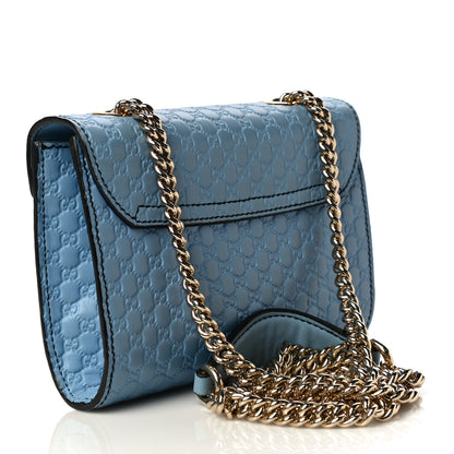 Gucci Soft Microguccissima Mini Emily Chain Shoulder Bag Mineral Blue 3 of 19