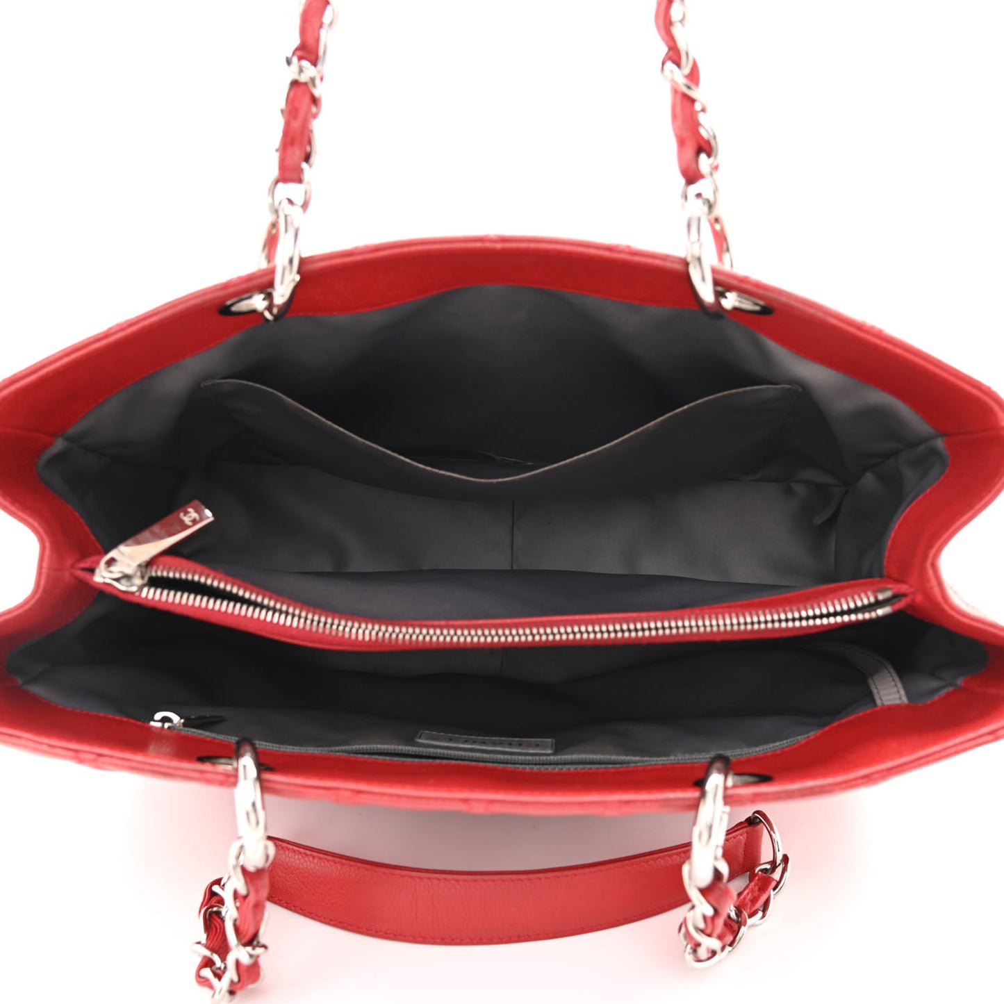 Caviar Quilted Grand Shopping Tote GST Red